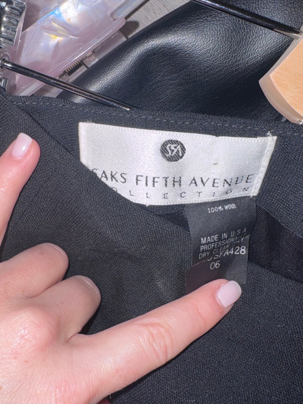 Saks Fifth Avenue Black A-Line Skirt - Picture 3 of 3